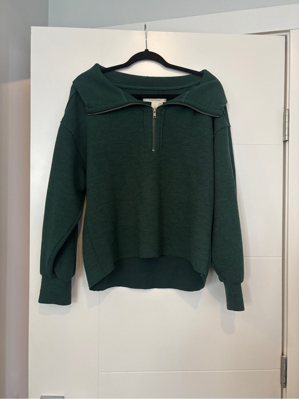 saltwater LUXE Dark Green Half-Zip Scoop Neck Sweater